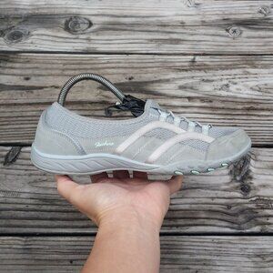 Women Skechers Relaxed Fit Breathe Easy Faithful Grey Shoes
